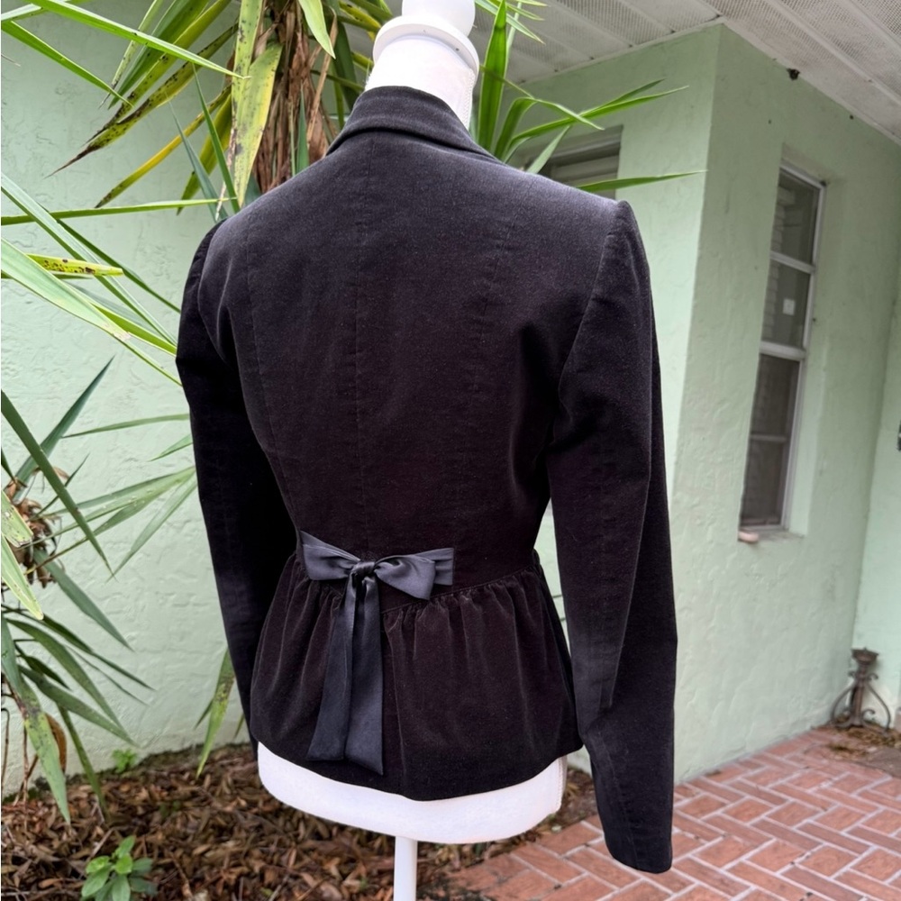 Black Velvet Peplum Blazer